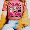 Slay All Day Halloween Shirt Fall Halloween Sweatshirt Horror Movie Shirts Scary Sweater revetee 1