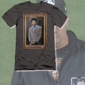 funny great kramer seinfeld shirt worn by ump during mlb game