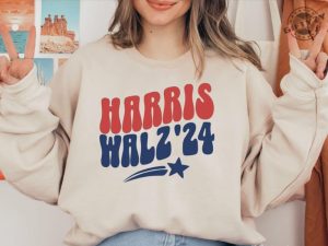 Retro Kamala Political Shirt Harris Walz 24 Sweatshirt Kamala Harris Women Hoodie Tim Walz Tshirt Election 2024 First Female Support Shirt giftyzy 6