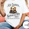 Halloween Cat Lady Shirt Funny Kamala Harris 2024 Shirt Democrat Shirt Election 2024 Vote Blue Tee Childless Cat Ladies Halloween trendingnowe 1