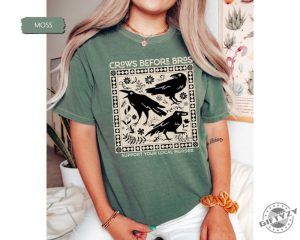 Crows Before Bros Shirt Funny Halloween Tshirt Punny Crow Hoodie Support Your Local Murder Sweatshirt Crow Halloween Shirt giftyzy 3