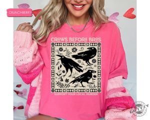 Crows Before Bros Shirt Funny Halloween Tshirt Punny Crow Hoodie Support Your Local Murder Sweatshirt Crow Halloween Shirt giftyzy 7