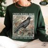 Funny Crows Before Bros Vintage Crow Shirt Vintage Raven Sweatshirt Goblincore Witchy Hoodie Halloween Tshirt Dark Academia Clothing giftyzy 2