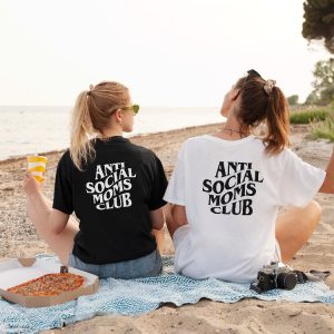 Anti Social Moms Club Shirt Antisocial Moms Club Shirt Antisocial Mom Shirt Anti Social Social Club Shirt revetee 3