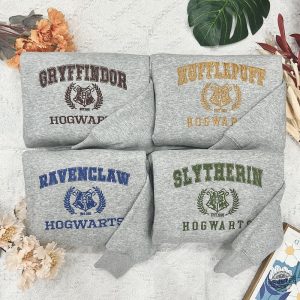 Harry Potte Embroidered Shirt Hogwarts Witchcraft And Wizardry Sweatshirt Gryffindor Sweater revetee 4