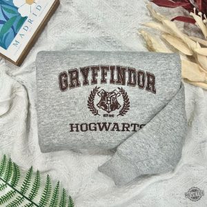 Harry Potte Embroidered Shirt Hogwarts Witchcraft And Wizardry Sweatshirt Gryffindor Sweater revetee 6