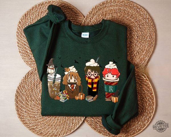 Harry Potter Fall Coffee Sweatshirt Witch Shirt Wizard Robe Shirt Gryffindor Sweater revetee 1