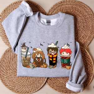 Harry Potter Fall Coffee Sweatshirt Witch Shirt Wizard Robe Shirt Gryffindor Sweater revetee 2