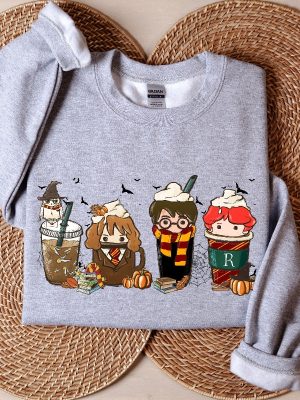 Harry Potter Fall Coffee Sweatshirt Witch Shirt Wizard Robe Shirt Gryffindor Sweater revetee 2