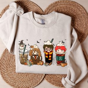 Harry Potter Fall Coffee Sweatshirt Witch Shirt Wizard Robe Shirt Gryffindor Sweater revetee 4