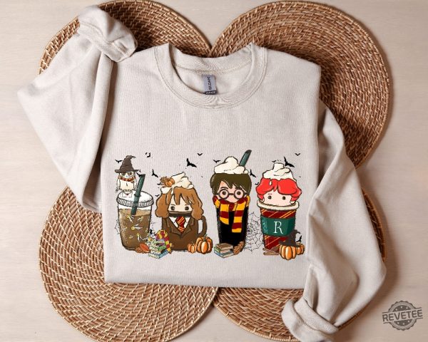 Harry Potter Fall Coffee Sweatshirt Witch Shirt Wizard Robe Shirt Gryffindor Sweater revetee 4