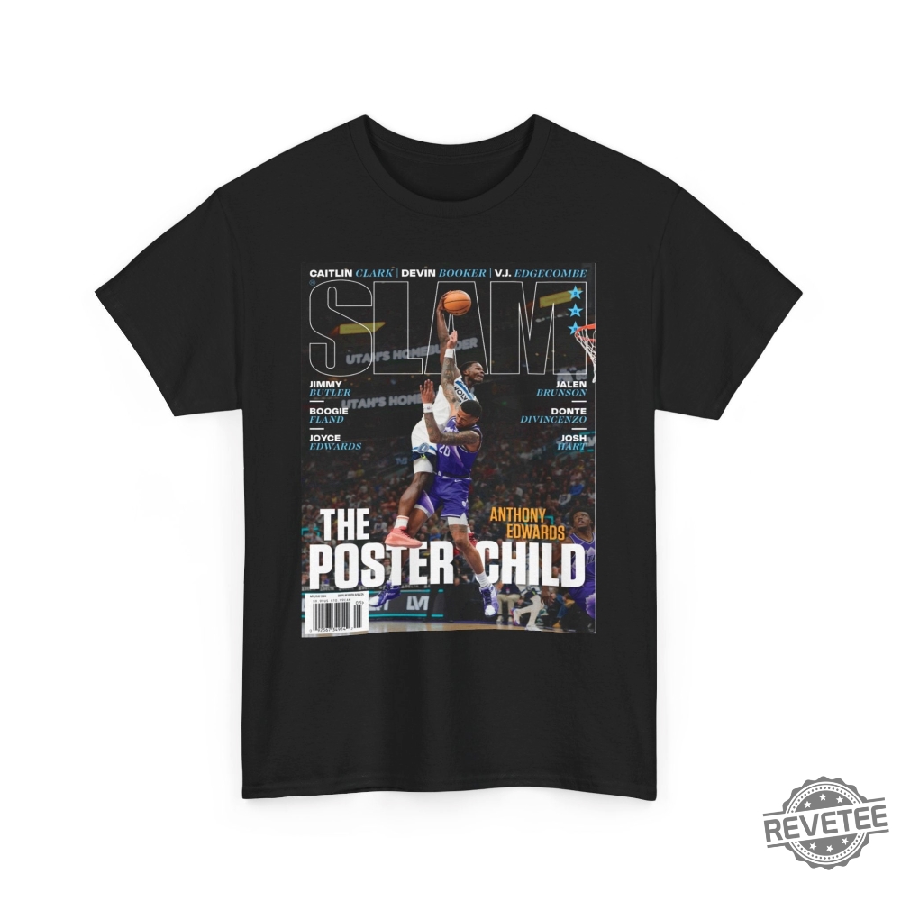 Anthony Edwards Minnesota Timberwolves Nba Slam Cover Tee Shirt