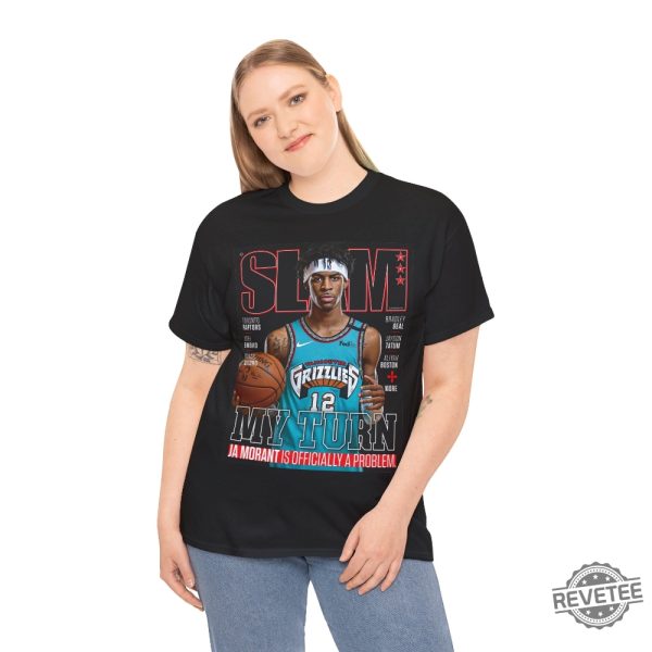 Ja Morant Memphis Grizzlies Slam Cover Tee Shirt Ja Morant Shirt revetee 2