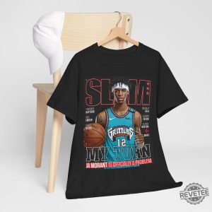 Ja Morant Memphis Grizzlies Slam Cover Tee Shirt Ja Morant Shirt revetee 3