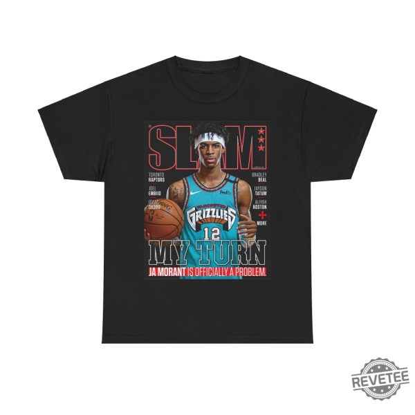 Ja Morant Memphis Grizzlies Slam Cover Tee Shirt Ja Morant Shirt revetee 4