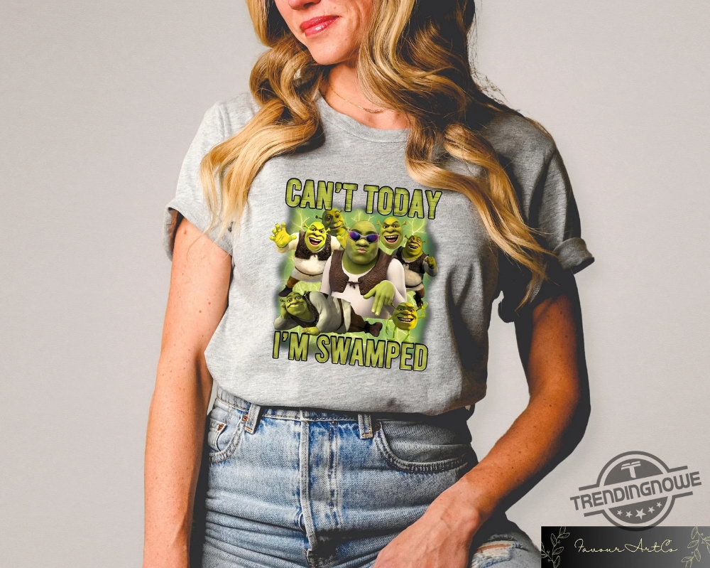 Target Shrek Shirt Cant Today Im Swamped Shirt Shrek Funny Trending Shirt Fiona And Shrek Tshirt Shrek Face Meme Shirt trendingnowe 1