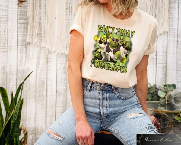 Target Shrek Shirt Cant Today Im Swamped Shirt Shrek Funny Trending Shirt Fiona And Shrek Tshirt Shrek Face Meme Shirt trendingnowe 2