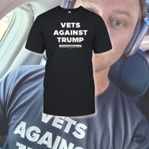 common defense vets against trump shirt worn by jacob thomas at dnc convention 2024 laughinks 1