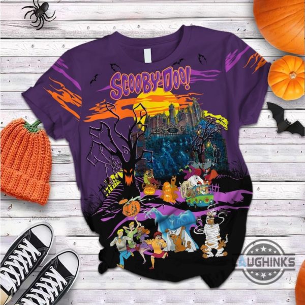 retro halloween movie scooby doo all over printed shirt sweatshirt hoodie