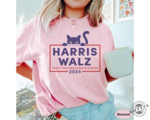 Mind Your Own Damn Business Harris Walz Shirt Kamala Tim Walz President Vp 2024 Us Election Shirt giftyzy 3