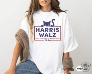 Mind Your Own Damn Business Harris Walz Shirt Kamala Tim Walz President Vp 2024 Us Election Shirt giftyzy 4