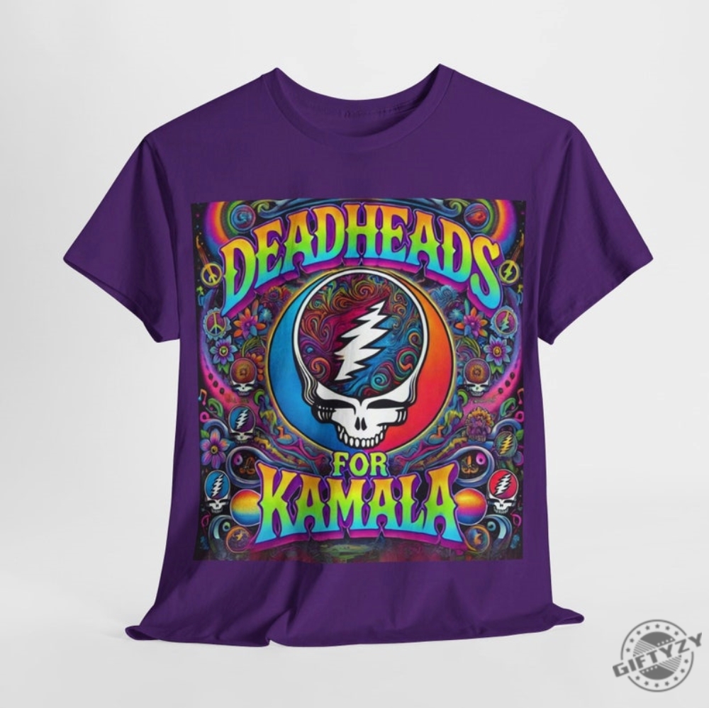 Deadheads For Kamala Shirt Grateful Dead Fans Supporting Kamala Harris For President In 2024 Psychedelic Trippy Shirt