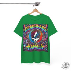 Deadheads For Kamala Shirt Grateful Dead Fans Supporting Kamala Harris For President In 2024 Psychedelic Trippy Shirt giftyzy 4