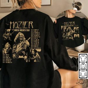 Blvckstyle Hozier Tshirt Hozier Unreal Vintage Music Tour Hoodie Hozier Concert Tour 2024 Bootleg 90S Sweatshirt 2 Side Unisex Shirt giftyzy 5