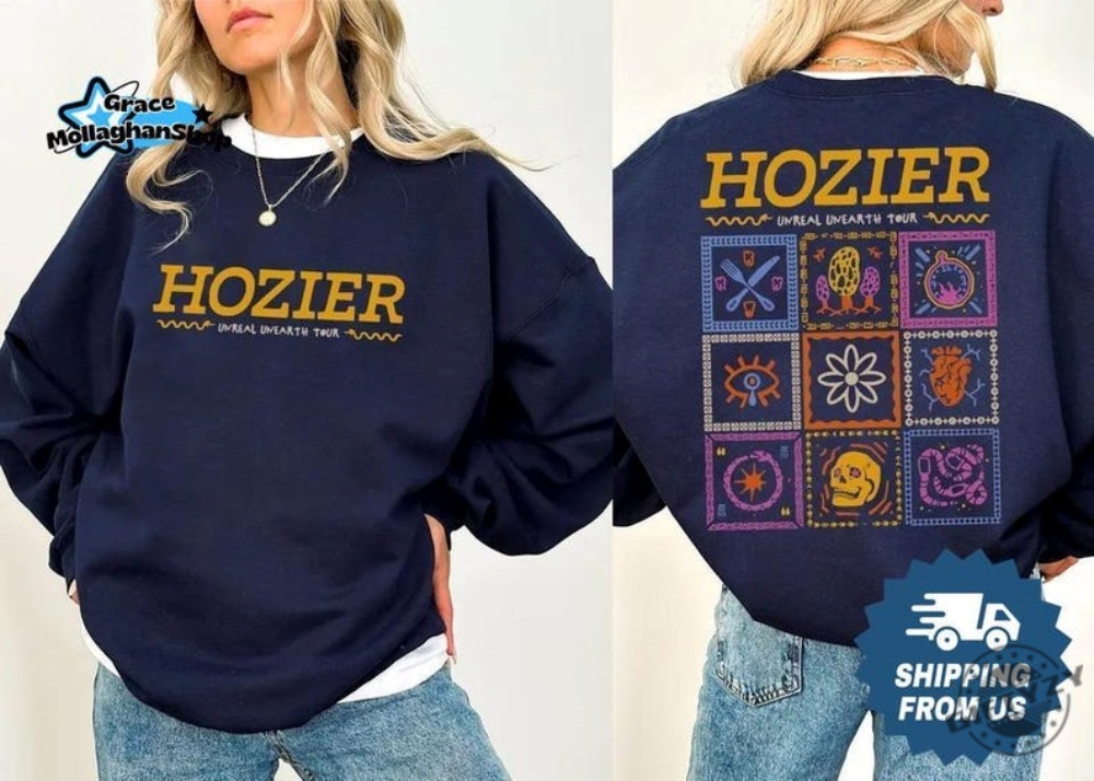 Hozier Unreal Unearth Tour 2 Side Shirt Hozier Tour 2024 Sweatshirt Hozier Concert Tour 2024 Tshirt Hozier Fans Gift