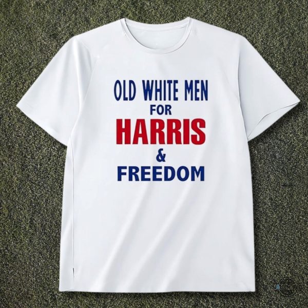 old white men for harris and freedom shirt at the kamala harris and tim walz rally 2024 laughinks 2