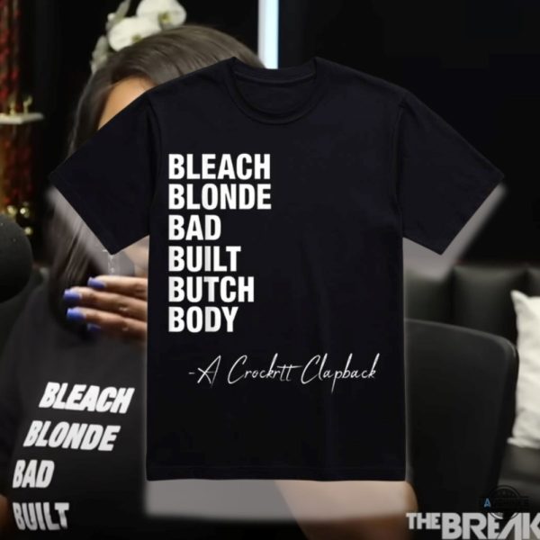 original bleach blonde bad built botched body shirt worn by jasmine crockett