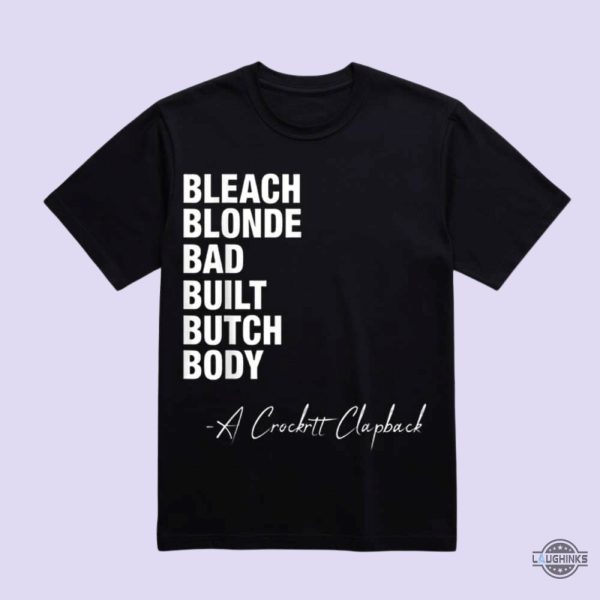 original bleach blonde bad built botched body shirt worn by jasmine crockett