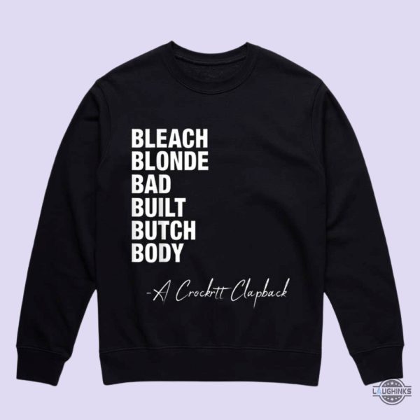 original bleach blonde bad built botched body shirt worn by jasmine crockett