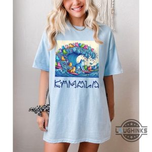 blue wave kamala cat shirt inspired by japanese artist