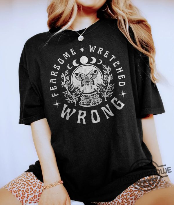 Fearsome Wretched Wrong Shirt White Witchy Crystal Ball Whos Afraid Of Little Old Me Tshirt Graphic Tee Ttpd Merch trendingnowe 1