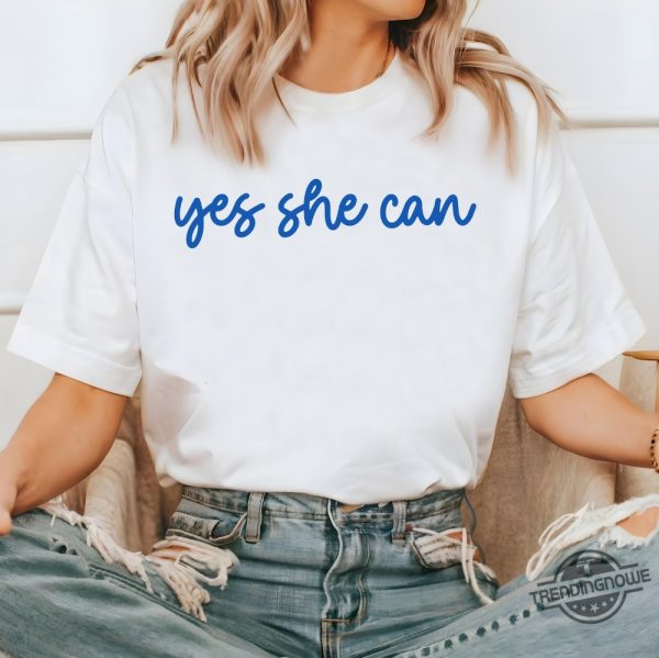 Yes She Can Shirt V2 Kamala Harris Yes She Can Shirt Kamala For President Shirt Madam President Unisex T Shirt Sweatshirt trendingnowe 3