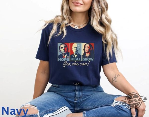 Yes She Can Kamala Shirt Hope Heal Grow Harris Shirt Kamala Harris Shirt Madam President Shirt We Are Not Going Back Shirt trendingnowe 2