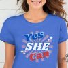 Yes She Can T Shirt Kamala Harris Shirt Kamala 2024 Tee Harris For President Sweatshirt Harris Shirt First Female President trendingnowe 1