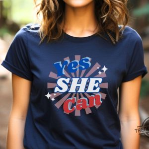 Yes She Can T Shirt Kamala Harris Shirt Kamala 2024 Tee Harris For President Sweatshirt Harris Shirt First Female President trendingnowe 2