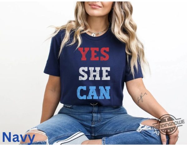 Yes She Can Shirt V2 Kamala Harris Shirt Kamala 2024 Tee Harris For President Sweatshirt Harris Shirt First Female President trendingnowe 1