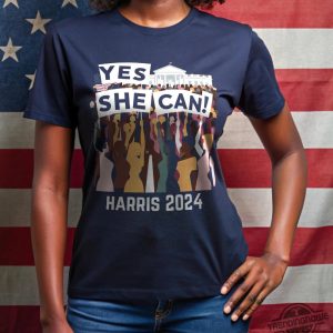 Yes She Can Shirt V3 Kamala Harris Shirt Kamala 2024 Tee Harris For President Sweatshirt Harris Shirt First Female President trendingnowe 3