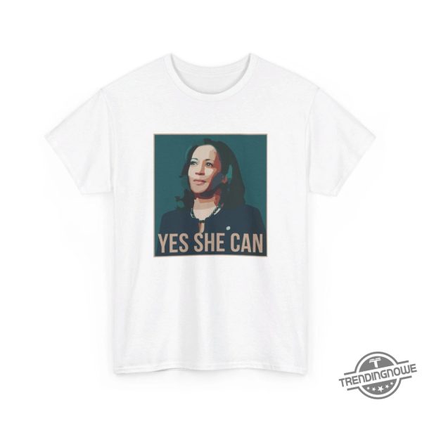 Yes She Can Shirt V4 Kamala Harris Shirt Kamala 2024 Tee Harris For President Sweatshirt Harris Shirt First Female President trendingnowe 1