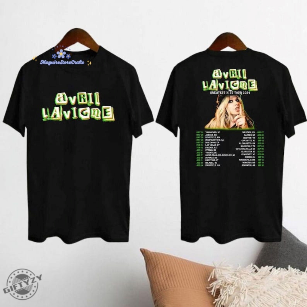 Avril Lavigne Shirt Avril Lavigne 2024 Greatest Hits Tour Sweatshirt Avril Lavigne Album Tshirt Avril Lavigne Rock Hoodie Gift For Fan Shirt giftyzy 1