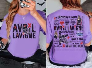 Avril Lavigne Music Song Title Shirt giftyzy 7