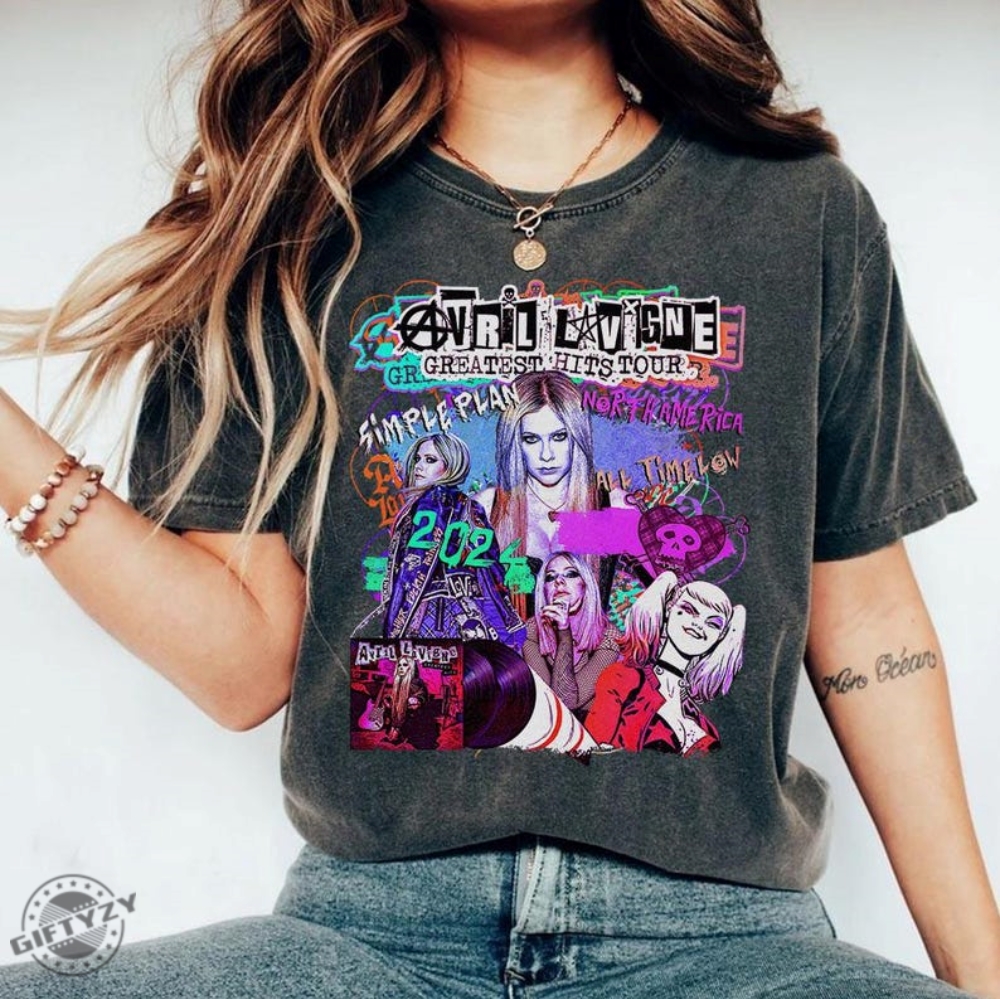 Avril Lavigne 2024 Tour Shirt Avril Lavigne Fan Sweatshirt Avril Lavigne 2024 Greatest Hits Tour Tshirt Avril Lavigne Concert Shirt