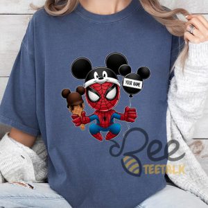 mickey mouse ears spiderman funny shirt