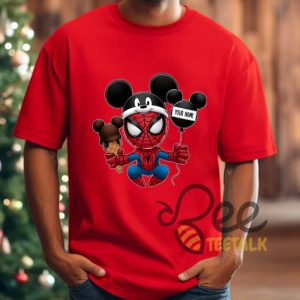 mickey mouse ears spiderman funny shirt