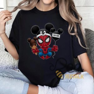 mickey mouse ears spiderman funny shirt