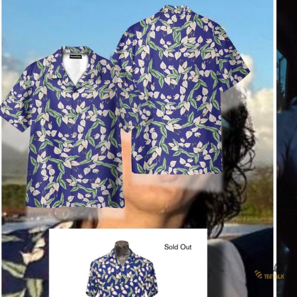 bts jungkook mini anthurium hawaiian shirt worn by tom selleck magnum pi movie blue cosplay costume laughinks 1