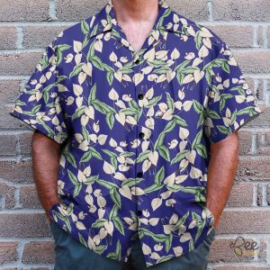 bts jungkook mini anthurium hawaiian shirt worn by tom selleck magnum pi movie blue cosplay costume laughinks 4